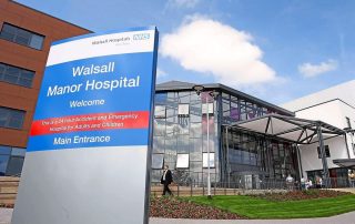 Outside of Walsall Manor Hospital