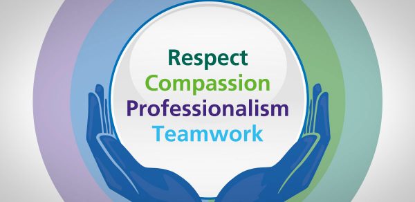 Our values: Respect, Compassion, Professionalism, Teamwork