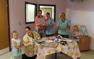 Cakes made by patients and staff