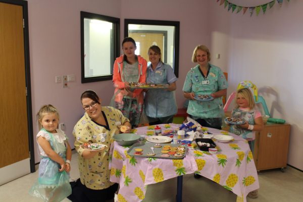 Cakes made by patients and staff