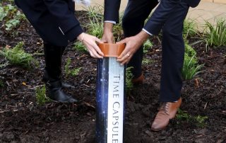 Time capsule buried outside the new ICU