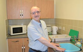 Phil now does his own washing up