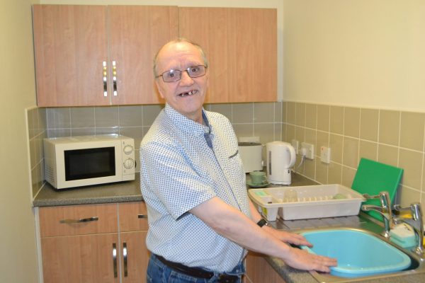 Phil now does his own washing up