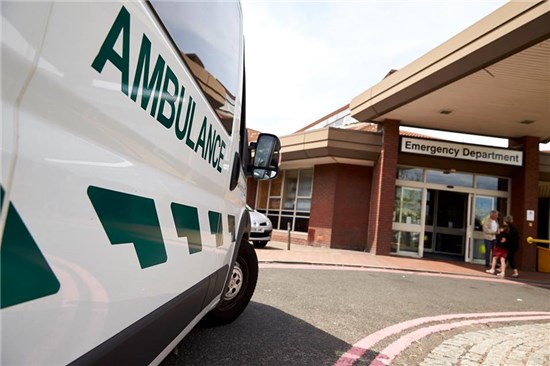 ambulance waiting outside emergency department