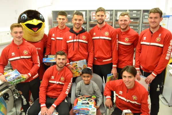 walsall fc players with patient Sami