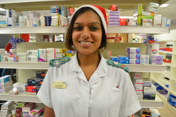 Lead pharmacist Heena is working at Christmas