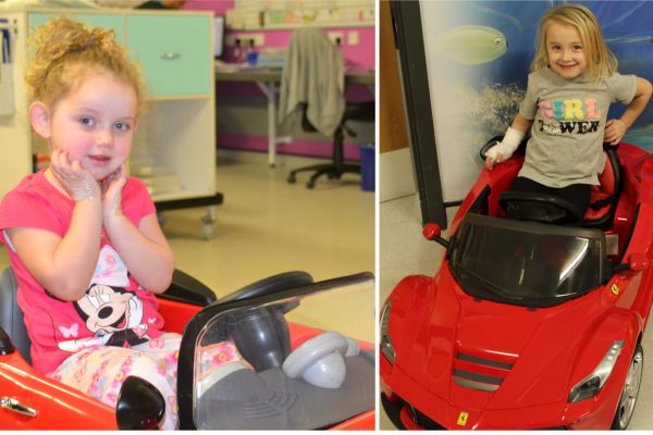 Toy car donation to children's ward