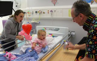 Magic Russ entertains our young patients