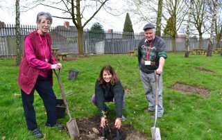 MP Valerie and volunteers planted trees