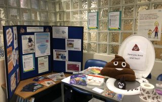 stand to promote bowel cancer awareness