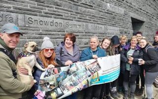 Fundraisers at Snowdon's summit