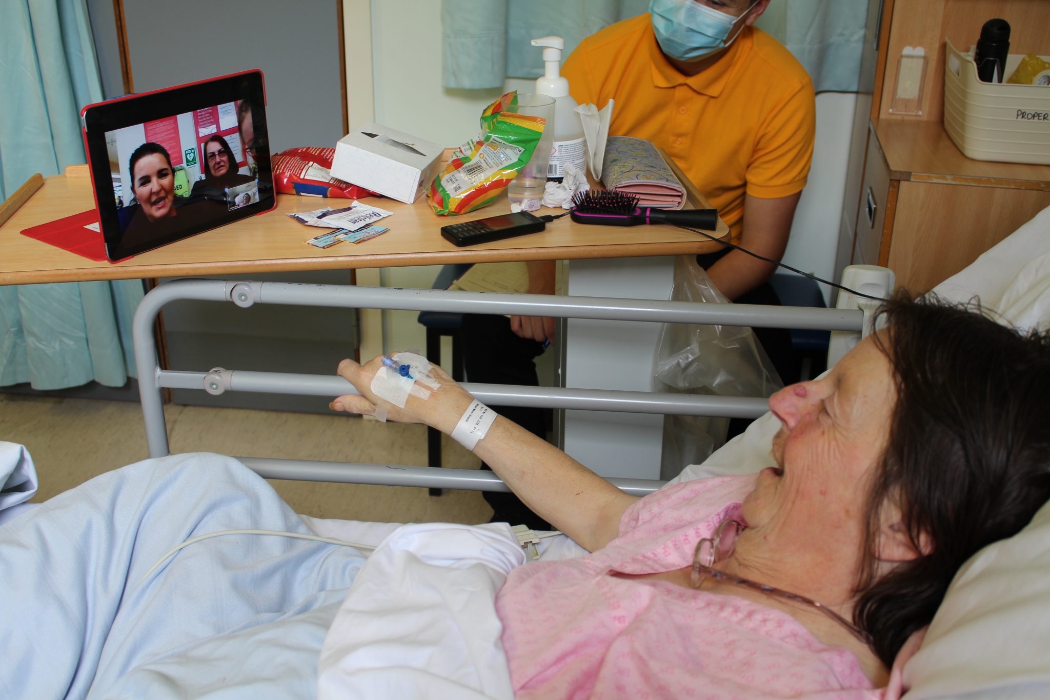 patient on video call