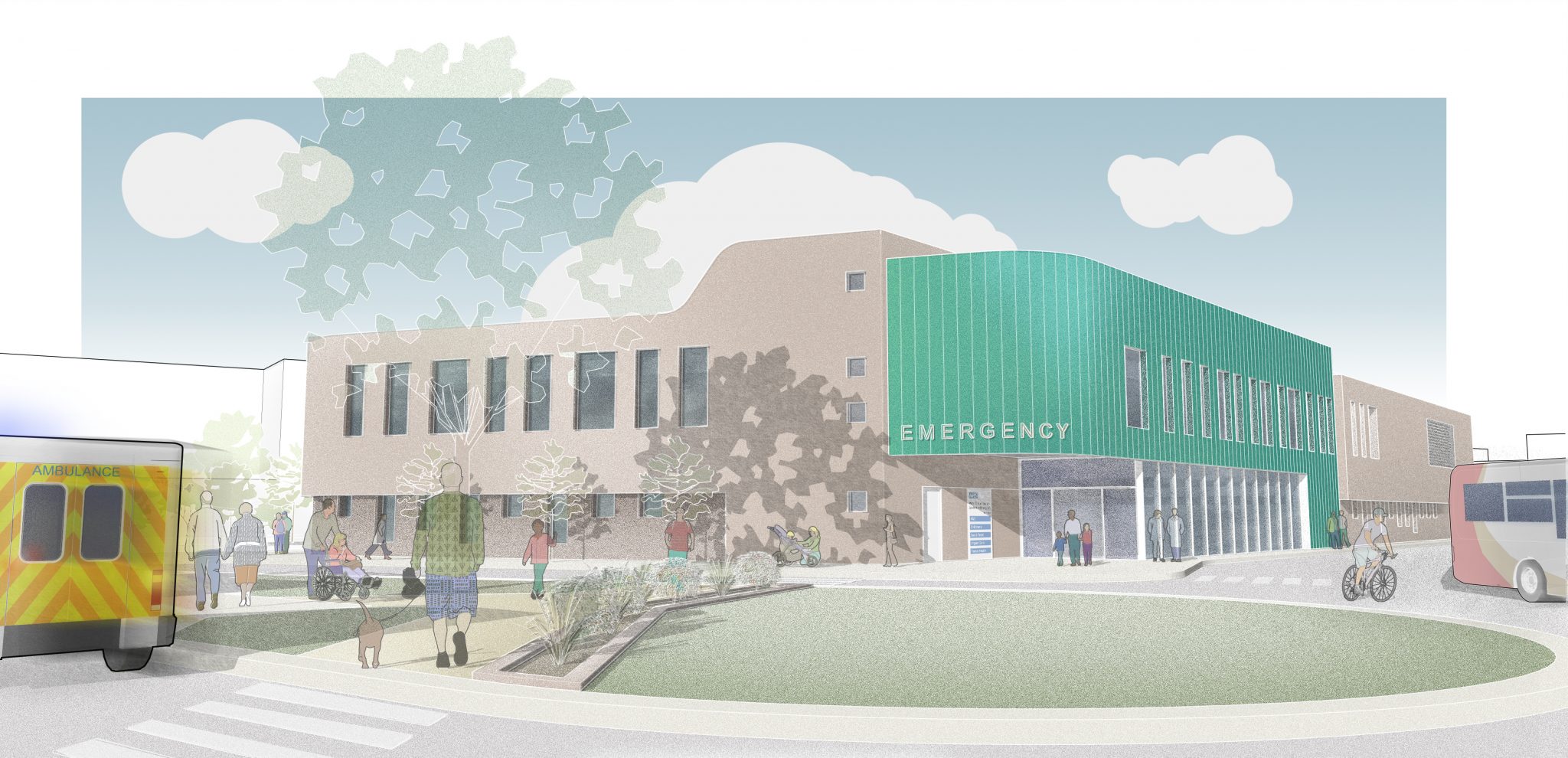Artist's impression of new Emergency department entrance