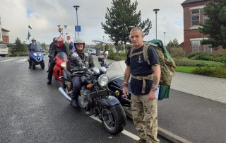 Steve with the veteran bikers