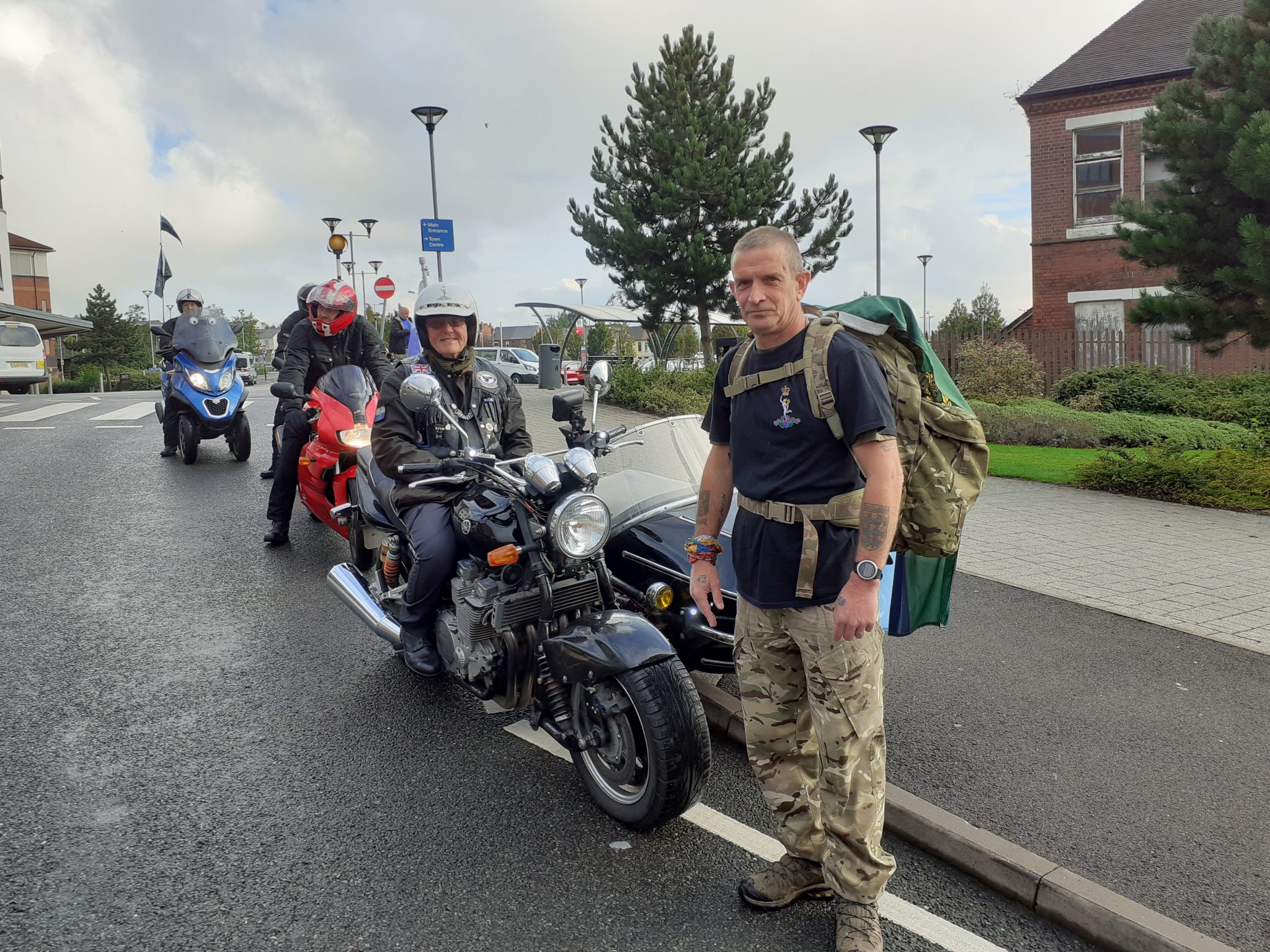 Steve with the veteran bikers