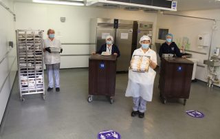 members of the catering team at Walsall Manor Hospital