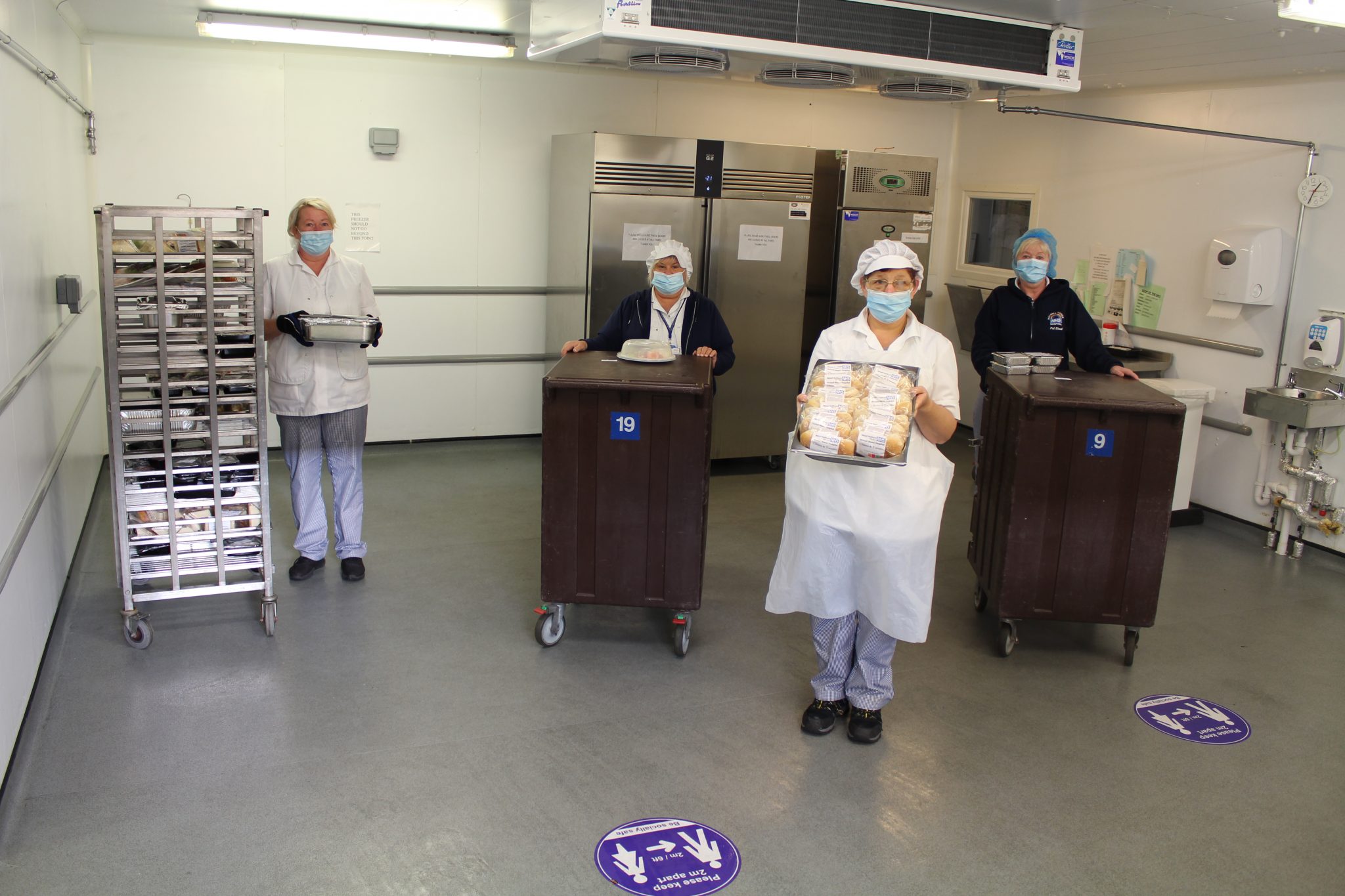 members of the catering team at Walsall Manor Hospital