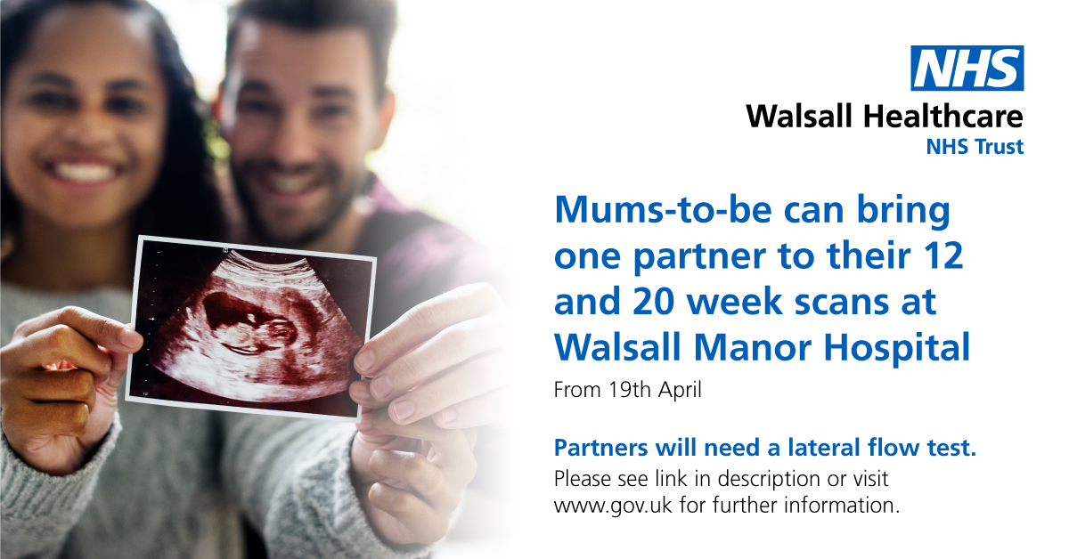 Partners can come to pregnancy scans with mums-to-be from 19 April