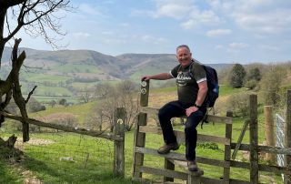 Ian in Church Stretton on one of his first climbs