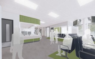 Artist's impression of a waiting area