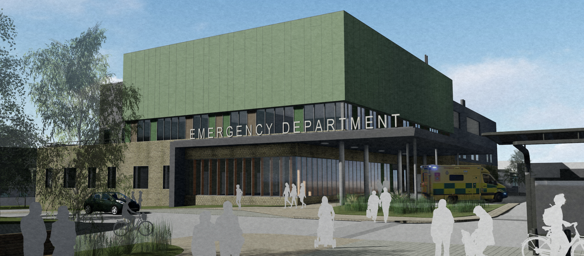 Artist's impression of how the outside of the department will look