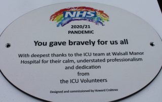 Wording on the special plaque made for Critical Care