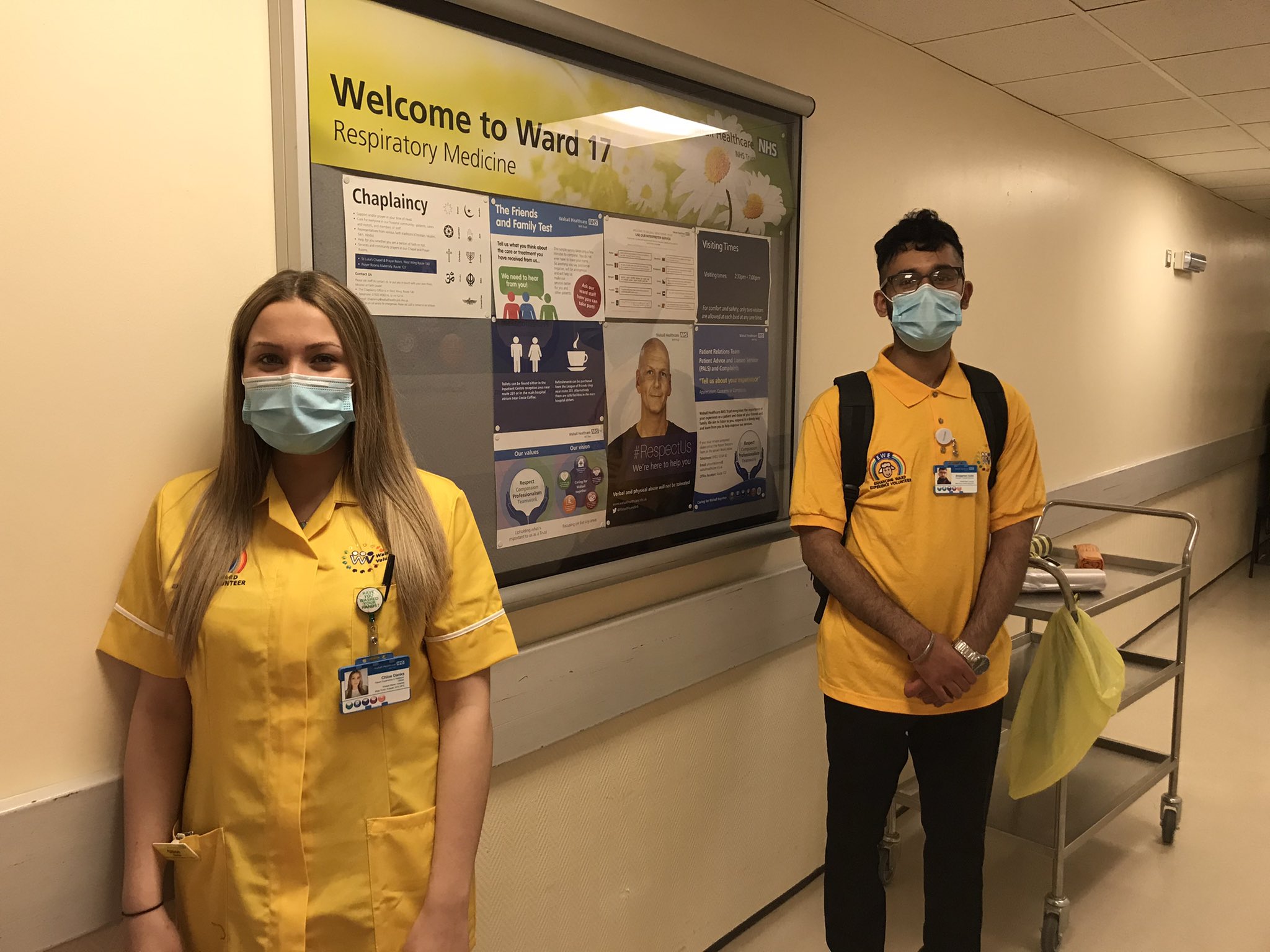 The EWE team of volunteers at work in the hospital