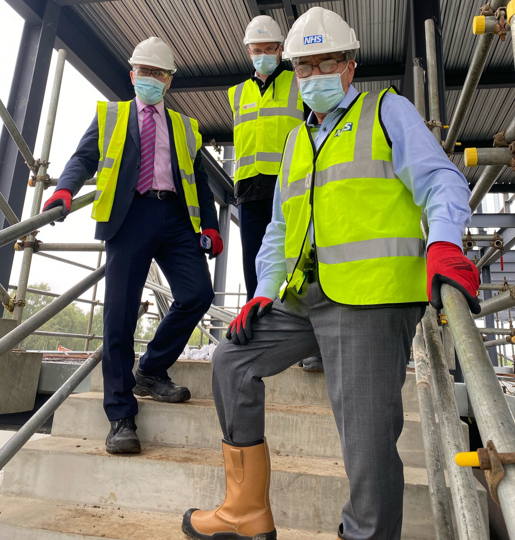 Mp Eddie Hughes looks around the site of Walsall's new ED