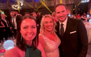 Angela with Lauren and Frank Lampard