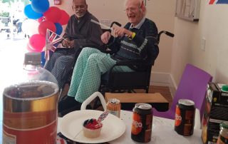Jubilee party in the stroke rehab service at Hollybank House