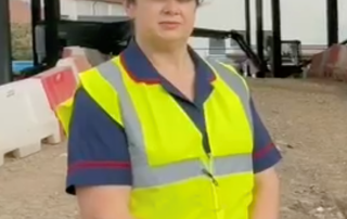 Liz Slevin pictured looking at the site of the new Urgent and Emergency Care Centre