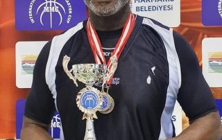 Junior with the trophy