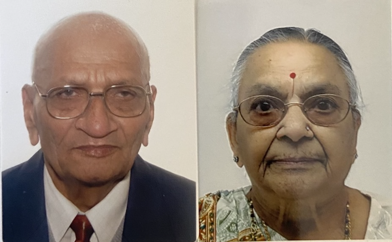 The late Mr and Mrs Patel