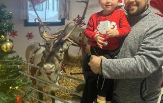 Freddie meets a reindeer