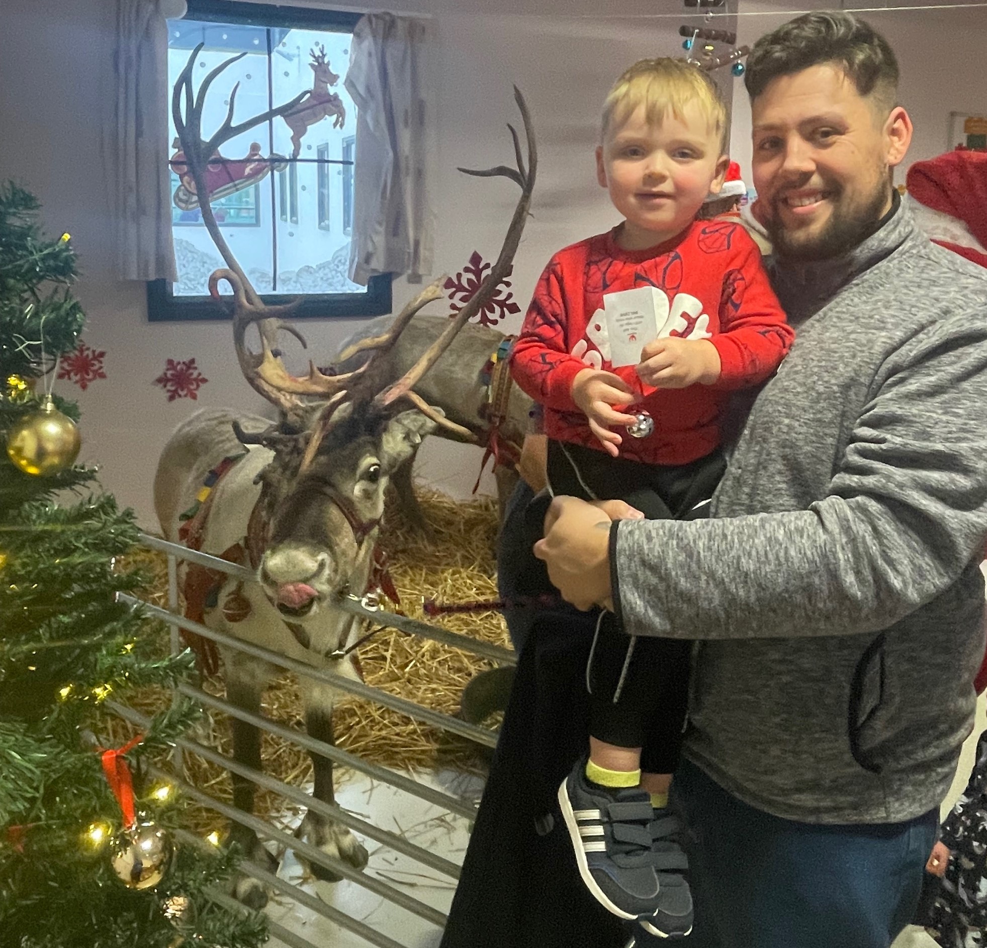 Freddie meets a reindeer