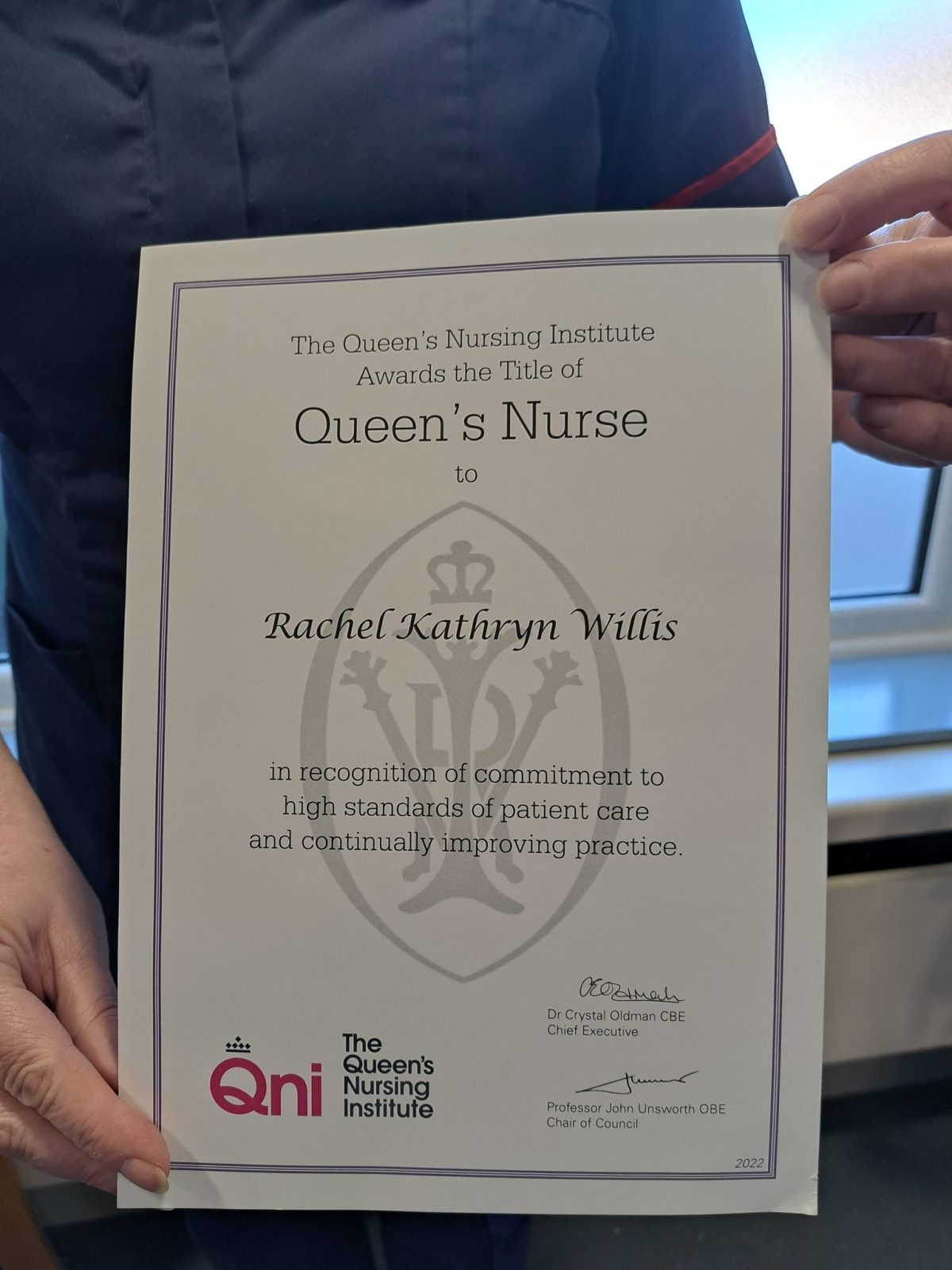 Rachel honoured as Queen’s Nurse Walsall Healthcare NHS Trust
