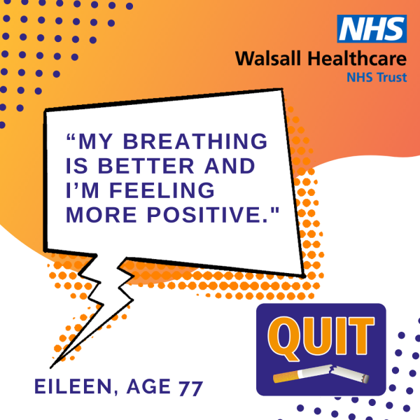 Eileen quits smoking after 60 years thanks to QUIT programme Walsall