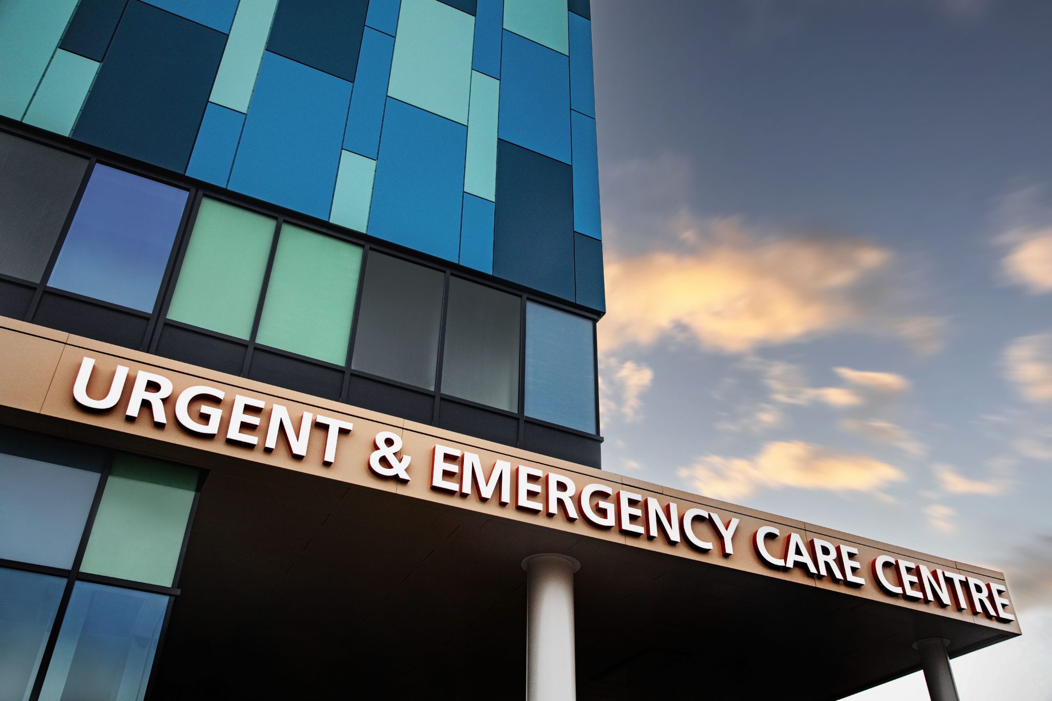 The entrance of the new Urgent and Emergency Care building