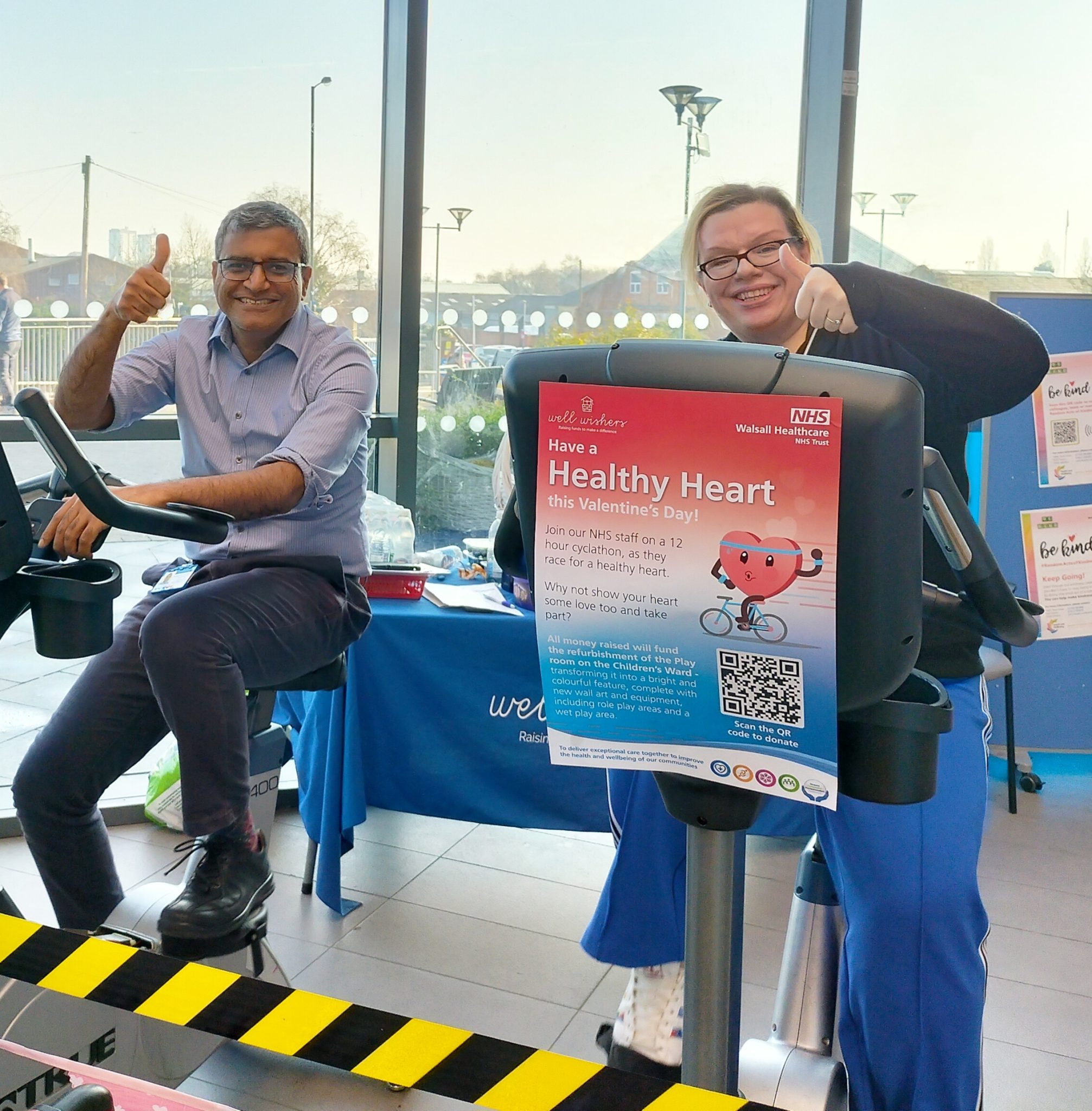 Paediatrics staff got on their bikes to help raise funds