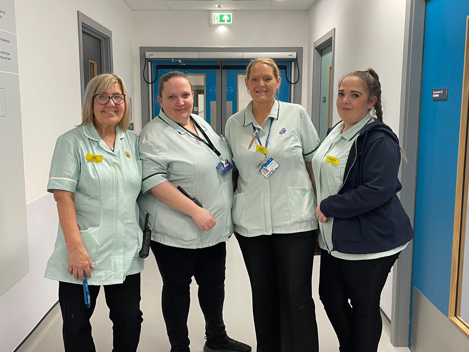 Members of the support services team who keep the centre clean