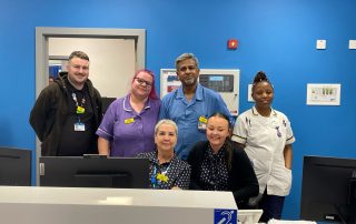 Staff on AMU reception in the new unit