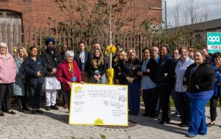 Gathered today for the service in the garden of reflection and remembrance