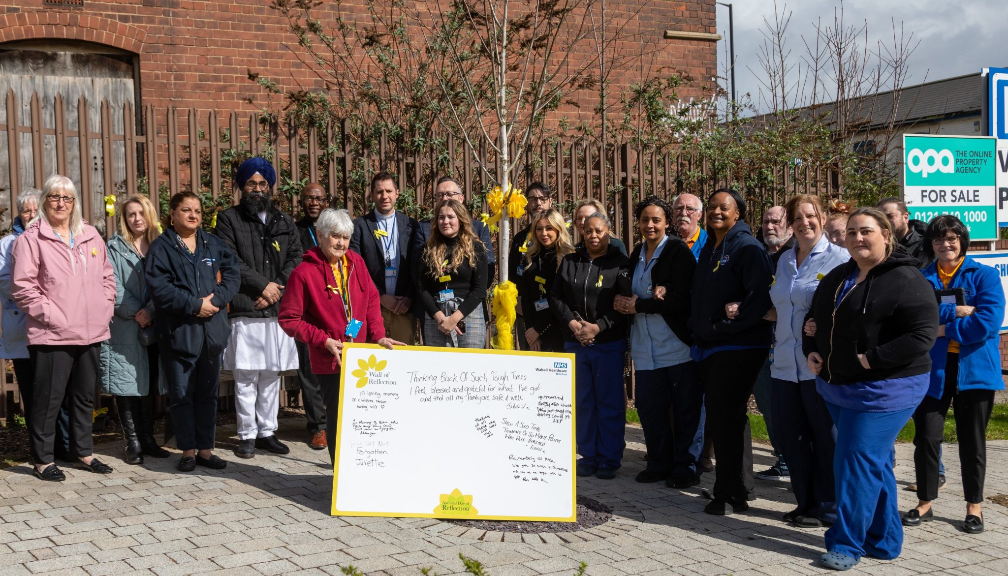 Gathered today for the service in the garden of reflection and remembrance