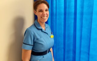 Caroline in her nurses' uniform