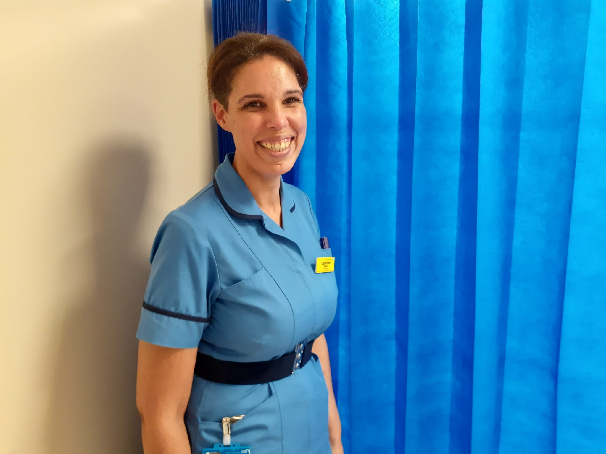 Caroline in her nurses' uniform