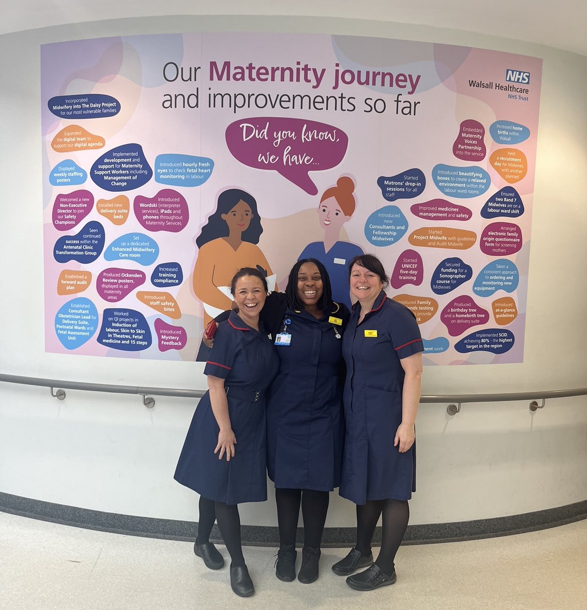 A snapshot of some of Walsall Maternity Services' improvements