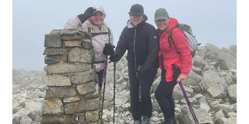 Liz, Sarah and Corrine on a previous climb