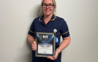 Jodie with her award