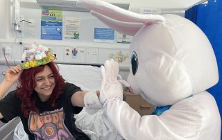Easter Bunny and patient Lara