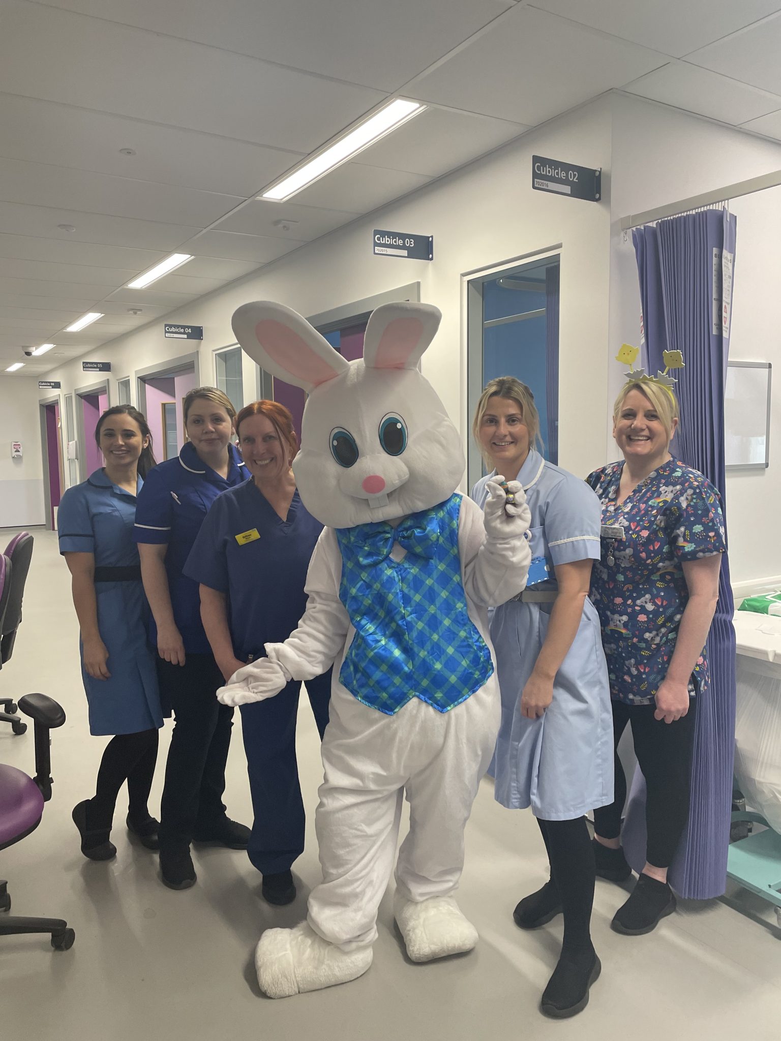 Easter Bunny and UECC staff